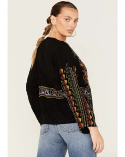 Johnny Was Women's Ezra Embroidered Blouse
