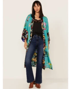 Johnny Was Women's Panya Floral Print Kimono 9 Johnny Was Women's Panya Floral Print Kimono -Dan Post Store 2000373884 000 P4