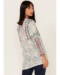 Johnny Was Women's Isla Embroidered Floral Print Tunic Blouse 9 Johnny Was Women's Isla Embroidered Floral Print Tunic Blouse -Dan Post Store 2000373889 000 P4