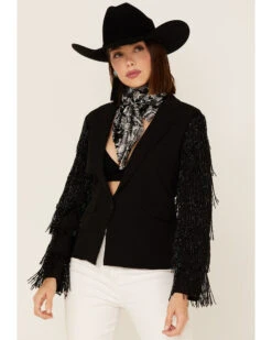 Any Old Iron Women's Beaded Fringe Blazer Jacket -Dan Post Store 2000374265 001 P2