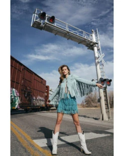 Double D Ranch Women's Sonora Fringe Leather Jacket