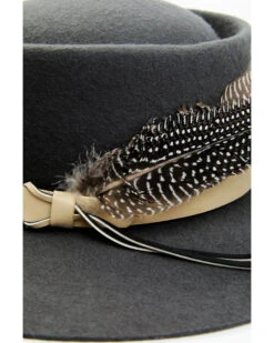 Shyanne Women's Telescope Feather Wool Felt Western Hat