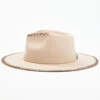 Shyanne Women's Bone Embroidered Edge Fedora Hat -Dan Post Store 2000374588 103 P3