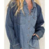 Cleo + Wolf Women's Montana Avenue Two Tone Long Sleeve Denim Snap Shirt -Dan Post Store 2000374696 414 P3