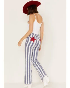 Free People Women's Firecracker Star & Stripe Flare Jeans -Dan Post Store 2000374739 400 P3