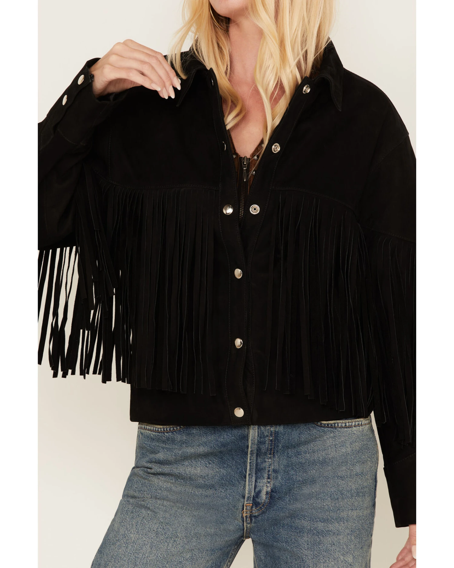 Understated Leather Women's Howling Moon Fringe Jacket 3 Understated Leather Women's Howling Moon Fringe Jacket