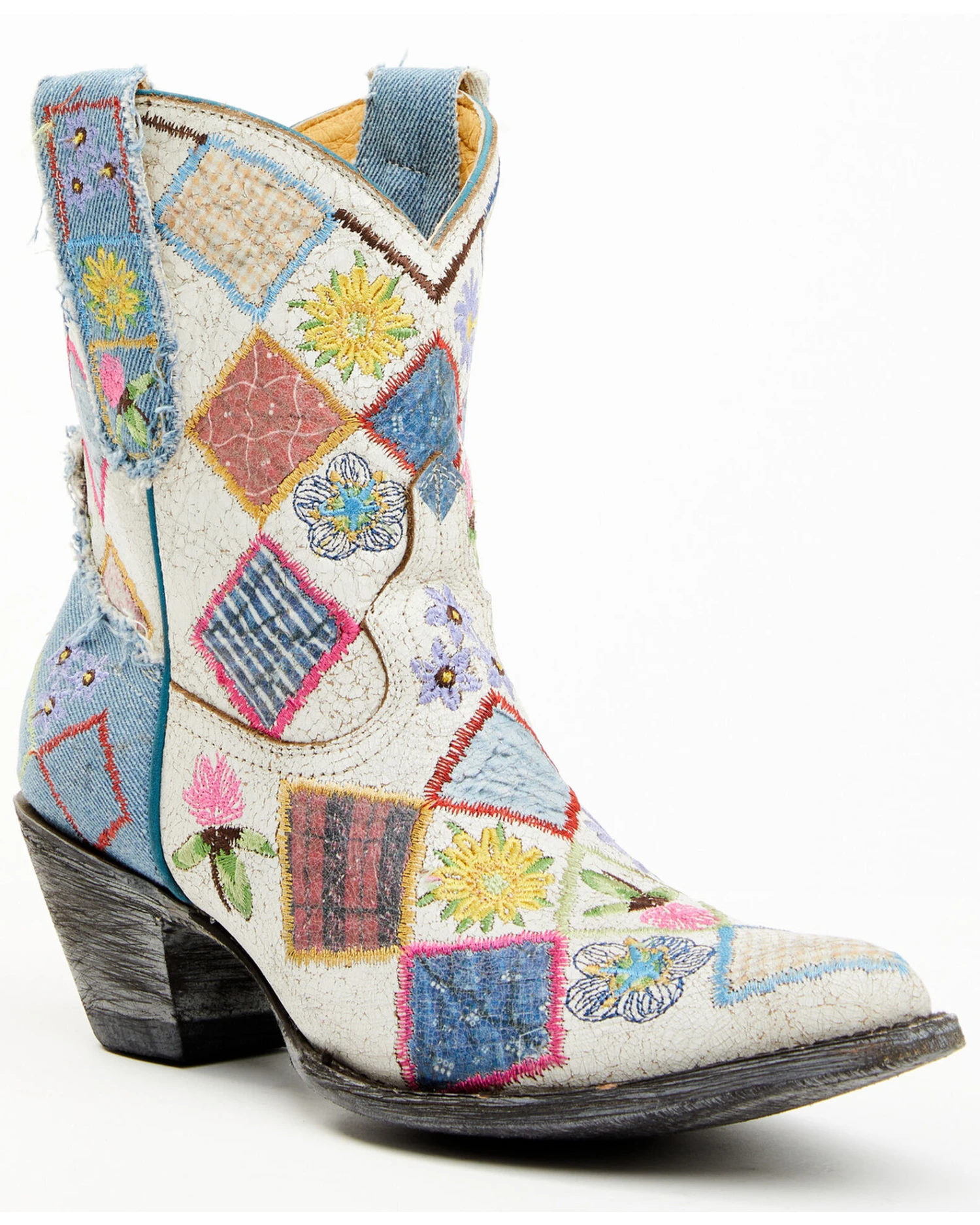 Yippee Ki Yay By Old Gringo Women's Heirloom Short Embroidered Patchwork Booties - Pointed Toe 8 Yippee Ki Yay By Old Gringo Women's Heirloom Short Embroidered Patchwork Booties - Pointed Toe - Image 6