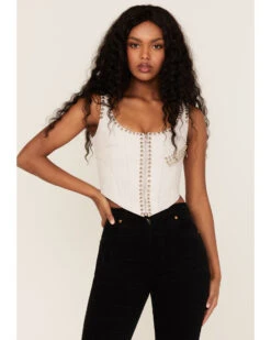 Understated Leather Women's Studded Leather Moto Bustier -Dan Post Store 2000374930 560 P2