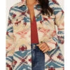Idyllwind Women's Southwestern Stripe Print Button Down Shacket