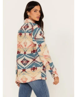 Idyllwind Women's Southwestern Stripe Print Button Down Shacket -Dan Post Store 2000375740 400 P4