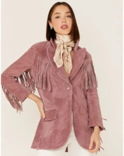 Understated Leather Women's Marlboro Fringe Blazer Jacket