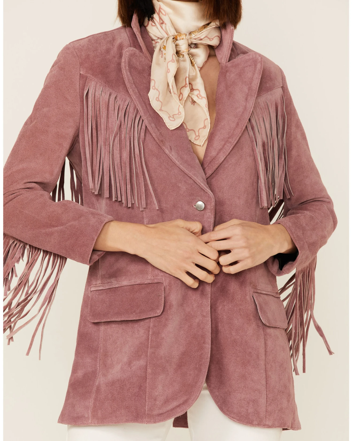 Understated Leather Women's Marlboro Fringe Blazer Jacket 4 Understated Leather Women's Marlboro Fringe Blazer Jacket - Image 2