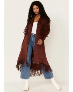 Shyanne Women's Fringe Faux Suede Trench Coat 8 Shyanne Women's Fringe Faux Suede Trench Coat -Dan Post Store 2000376630 203 P1