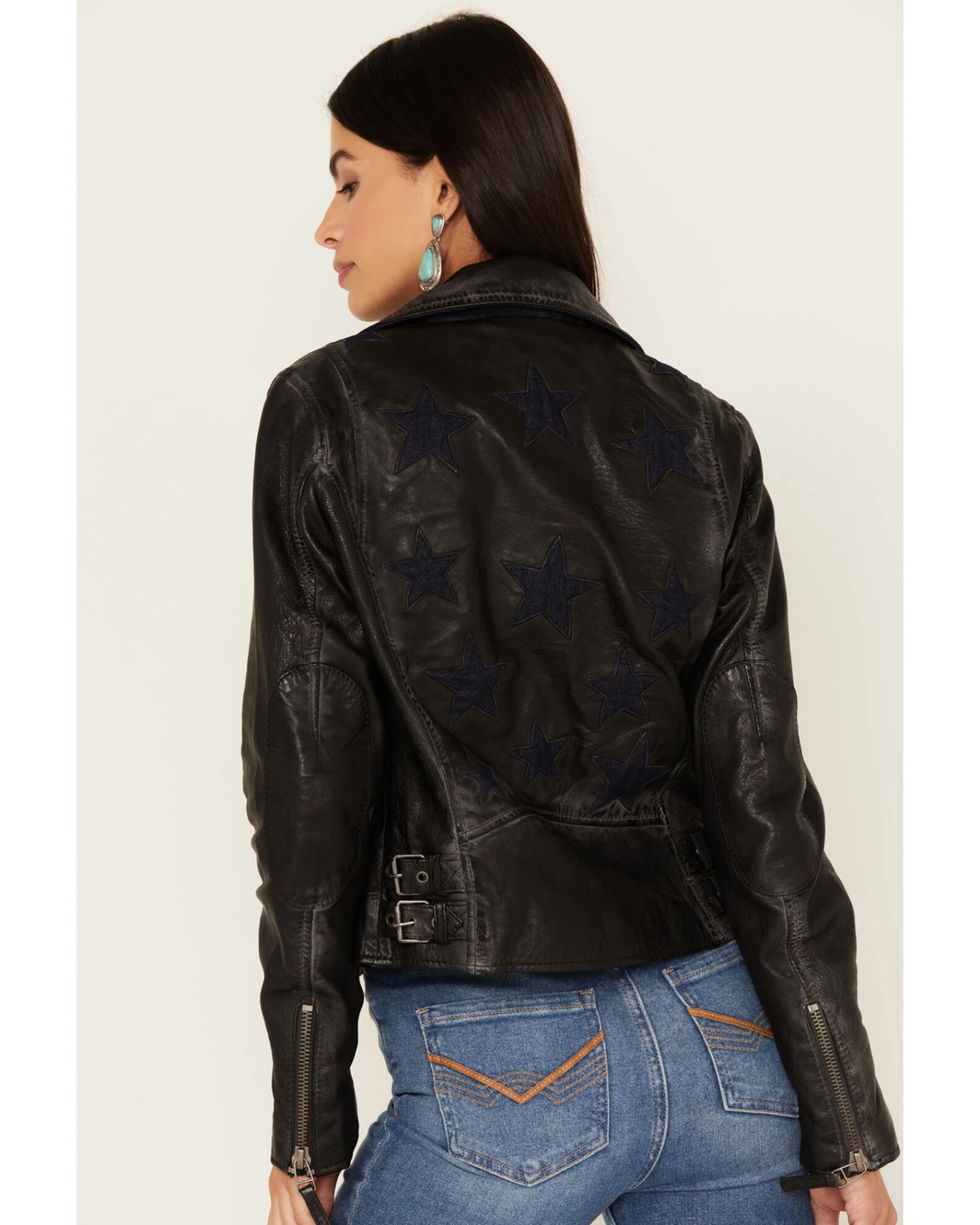 Mauritius Women's Christy Scatter Star Leather Jacket 3 Mauritius Women's Christy Scatter Star Leather Jacket