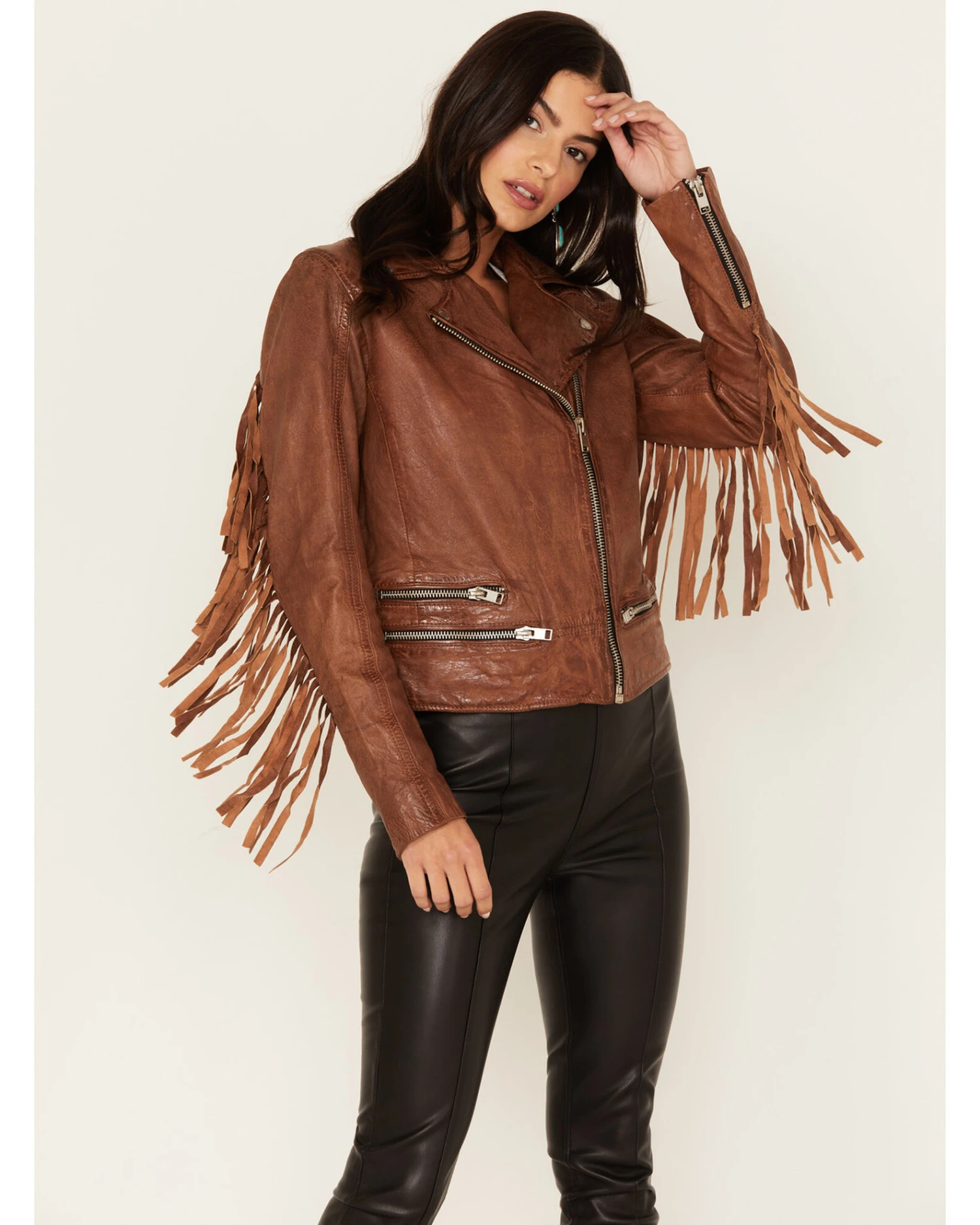 Mauritius Leather Women's Zoe RF Fringe Leather Jacket 4 Mauritius Leather Women's Zoe RF Fringe Leather Jacket - Image 2