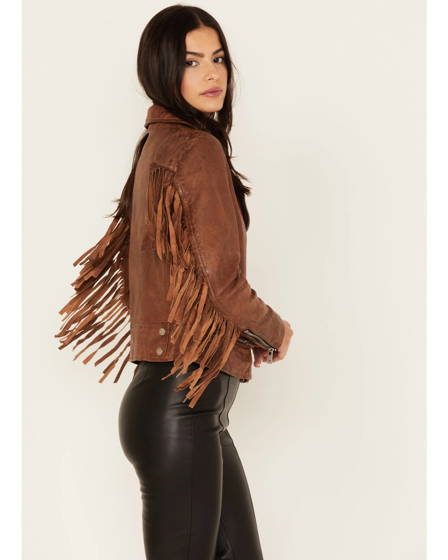 Mauritius Leather Women's Zoe RF Fringe Leather Jacket 5 Mauritius Leather Women's Zoe RF Fringe Leather Jacket - Image 3