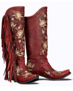 Lane Women's Flora Fringe Western Boots - Snip Toe