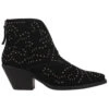 Dingo Women's Denim N Diamonds Studded Western Fashion Booties - Round Toe