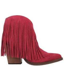 Dingo Women's Tangles Fringe Western Fashion Booties - Pointed Toe