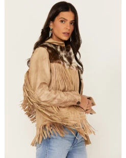 STS Ranchwear Women's Cowhide Frontier Fringe Jacket -Dan Post Store 2000378204 280 P2