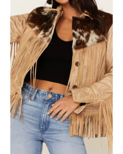 Dan Post Store 24 STS Ranchwear Women's Cowhide Frontier Fringe Jacket