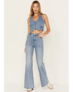 Rolla's Women's East Coast Light Wash High Rise Flare Pants -Dan Post Store 2000378215 413 P1