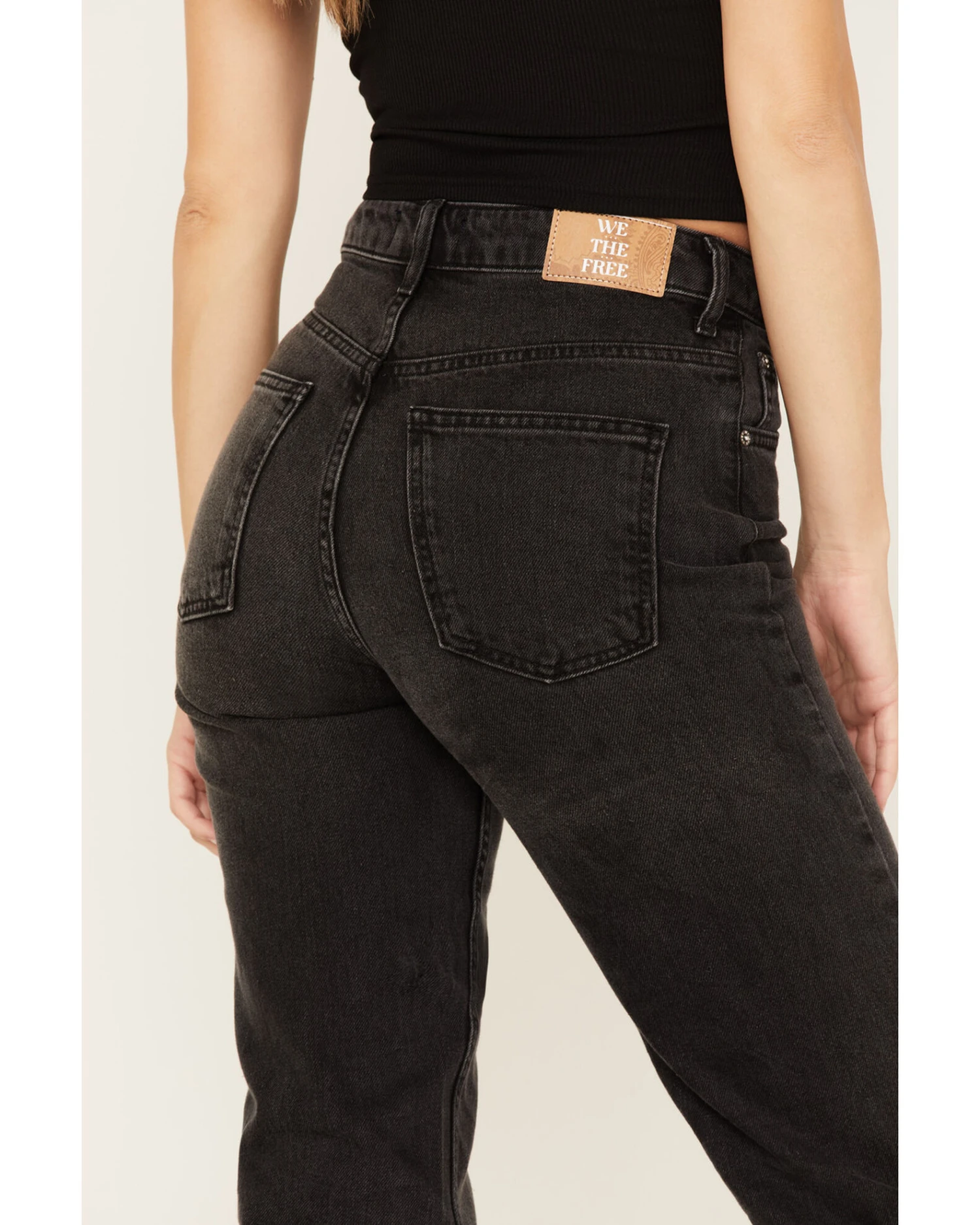 Free People Women's High Rise Pacifica Straight Jeans 5 Free People Women's High Rise Pacifica Straight Jeans - Image 3