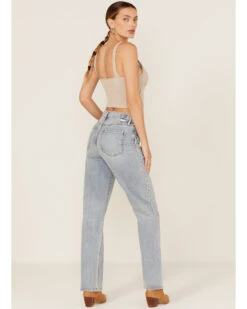 Daze Women's Medium Wash High Rise Straight Jeans -Dan Post Store 2000378673 400 P3
