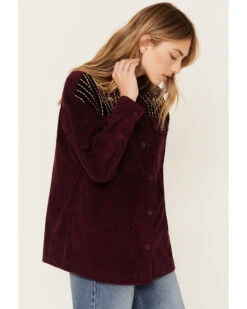 Cleo + Wolf Women's Embroidered Velvet Shacket 9 Cleo + Wolf Women's Embroidered Velvet Shacket -Dan Post Store 2000380774 540 P3