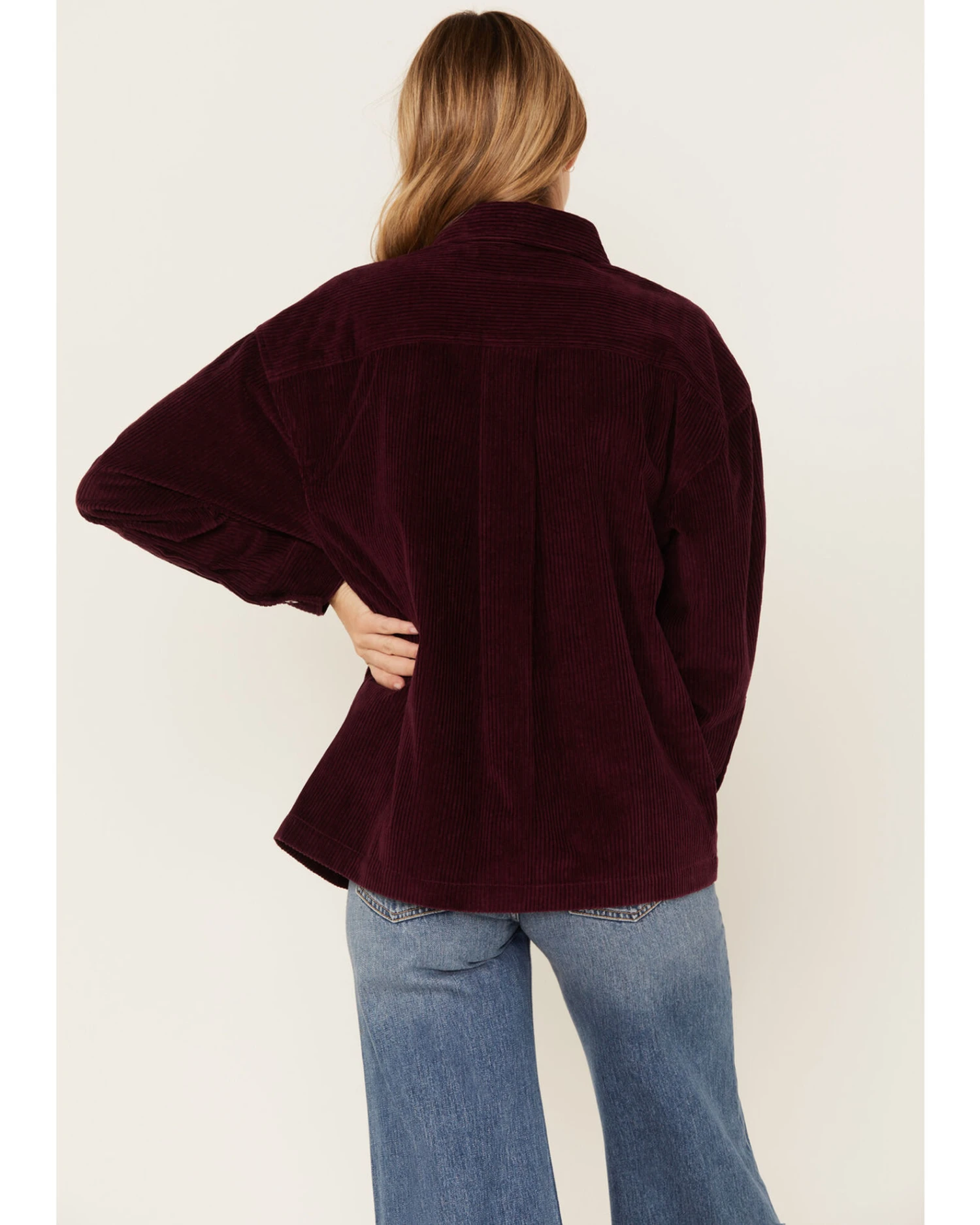 Cleo + Wolf Women's Embroidered Velvet Shacket 4 Cleo + Wolf Women's Embroidered Velvet Shacket - Image 2