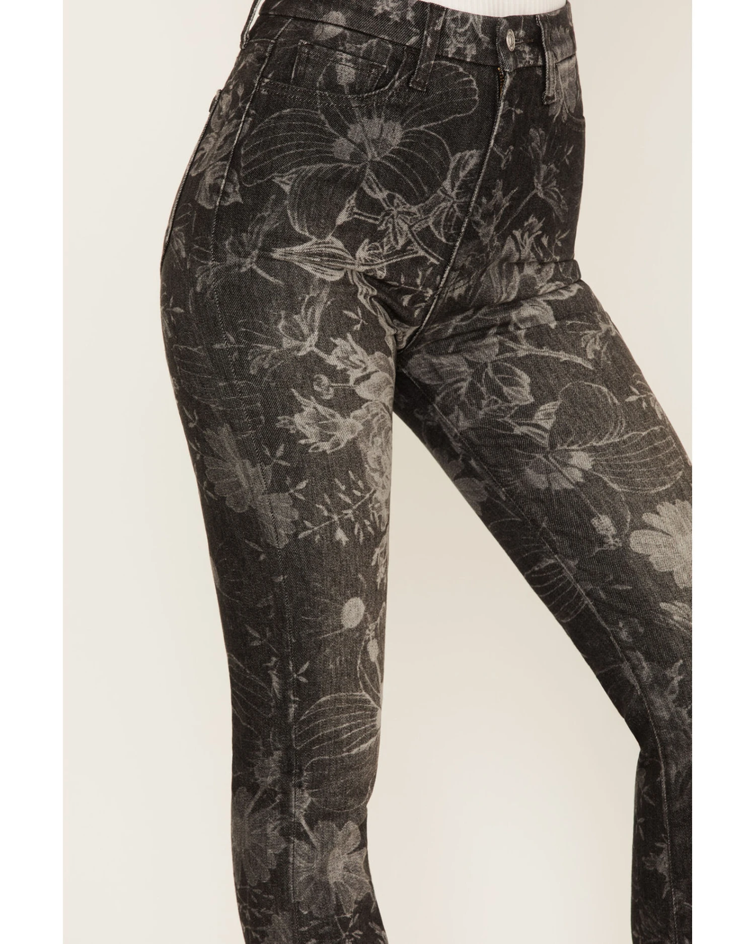 7 For All Mankind Women's Floral Print High Rise Slim Stretch Bootcut Jeans 6 7 For All Mankind Women's Floral Print High Rise Slim Stretch Bootcut Jeans - Image 4