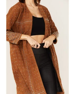 Understated Leather Studded Suede Duster Coat 10 Understated Leather Studded Suede Duster Coat -Dan Post Store 2000381554 280 P4