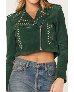 Understated Leather Women's Runway Studded Suede Moto Jacket -Dan Post Store 2000381555 300 P4