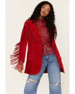 Understated Leather Women's Suede Fringe Marlboro Blazer -Dan Post Store 2000381556 646 P2