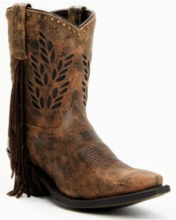 Laredo Women's Sweet Water Inlay Western Fashion Booties - Snip Toe