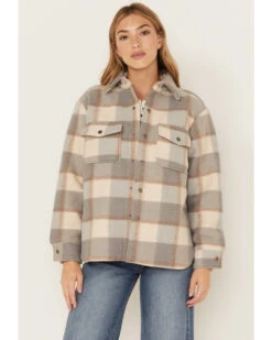 Cleo + Wolf Women's Buffalo Plaid Print Wool Shacket