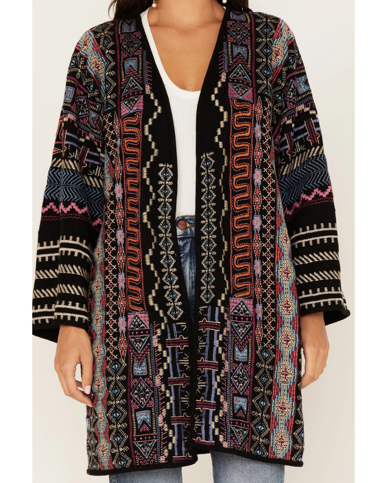 Johnny Was Women's Gennie Southwestern Embroidered Kimono 6 Johnny Was Women's Gennie Southwestern Embroidered Kimono - Image 4