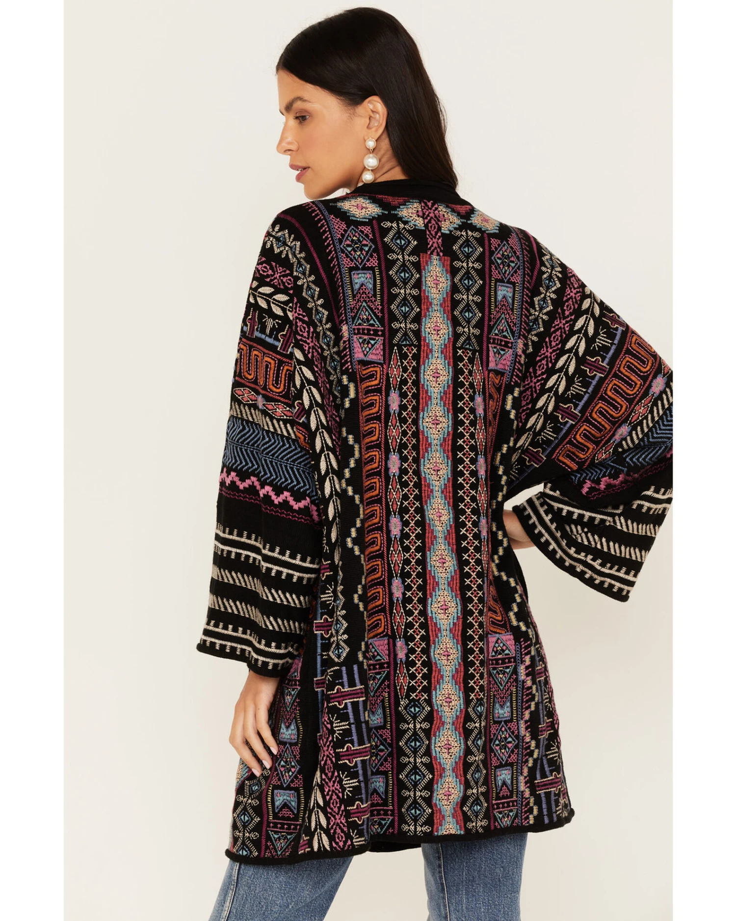 Johnny Was Women's Gennie Southwestern Embroidered Kimono 4 Johnny Was Women's Gennie Southwestern Embroidered Kimono - Image 2