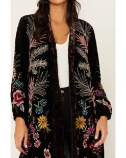 Johnny Was Women's Tiarei Velvet Bishop Sleeve Kimono 9 Johnny Was Women's Tiarei Velvet Bishop Sleeve Kimono -Dan Post Store 2000382064 001 P3