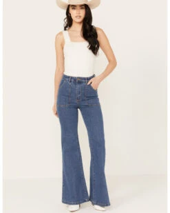 Rolla's Women's East Coast Dark Wash High Rise Flare Pants