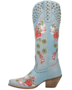 Dingo Women's Poppy Embroidered Studded Pull-On Western Tall Boot - Snip Toe -Dan Post Store 2000382154 400 P3