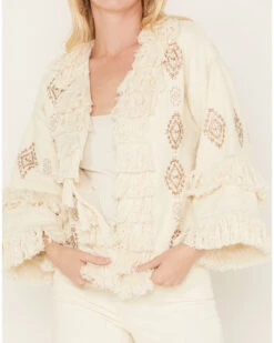 Shyanne Women's Fringe Embellished Jacket -Dan Post Store 2000382826 110 P3