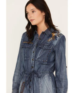 Cleo + Wolf Women's Denim Romper -Dan Post Store 2000382962 400 P2