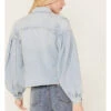 Shyanne Women's Denim Button-Down Fray Shacket -Dan Post Store 2000383363 413 P4