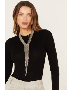 Wonderwest Women's Silver Fringe Statement Necklace -Dan Post Store 2000383400 040 P1