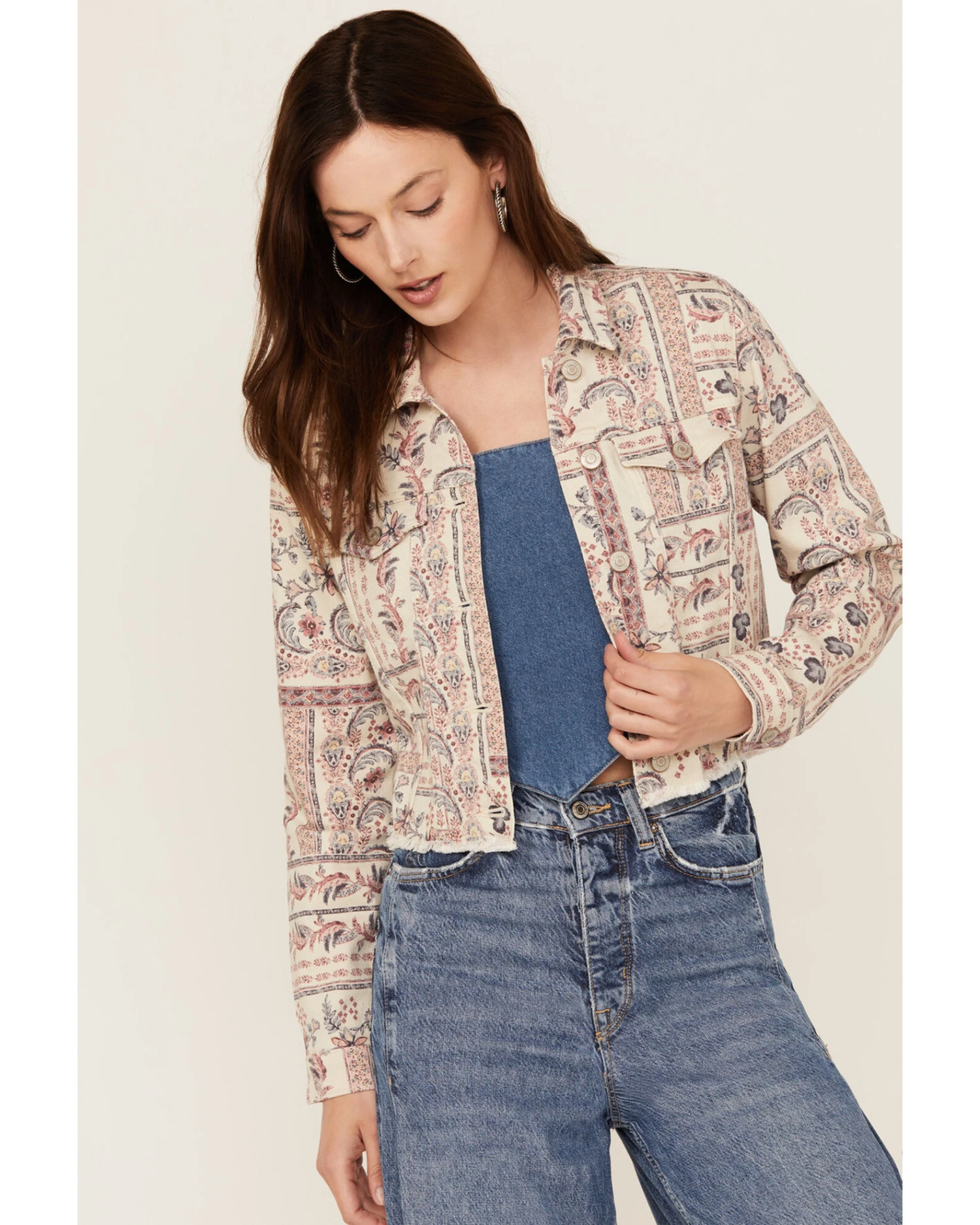 Shyanne Women's Americana Print Denim Jacket 5 Shyanne Women's Americana Print Denim Jacket - Image 3