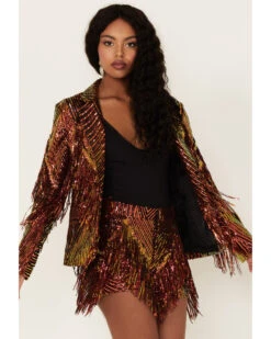 Any Old Iron Women's Sequins And Fringe Jacket 9 Any Old Iron Women's Sequins And Fringe Jacket -Dan Post Store 2000384059 220 P1