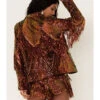Any Old Iron Women's Sequins And Fringe Jacket
