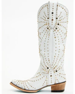 Boot Barn X Lane Women's Exclusive Sparks Fly Satin Pearl Western Bridal Boots - Snip Toe