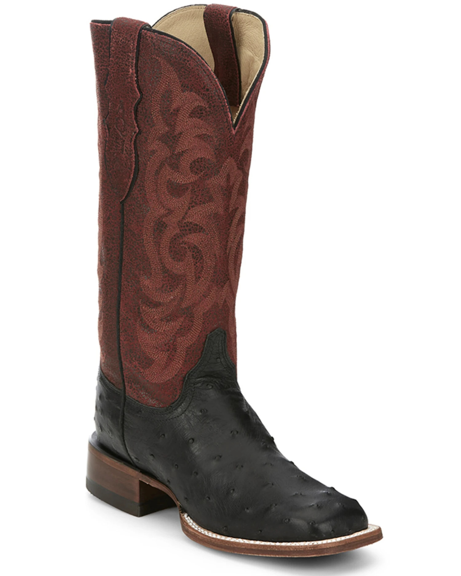 Justin Women's Exotic Full Quill Ostrich Western Boots - Broad Square Toe 7 Justin Women's Exotic Full Quill Ostrich Western Boots - Broad Square Toe - Image 5